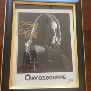 Ozzy Osbourne framed Autographed photo COA 2007